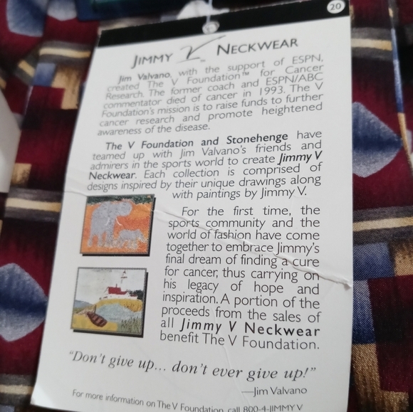 Jim Valvano Stonehenge 2nd Collection 100% Silk Geometric Pattern Necktie - Picture 5 of 7